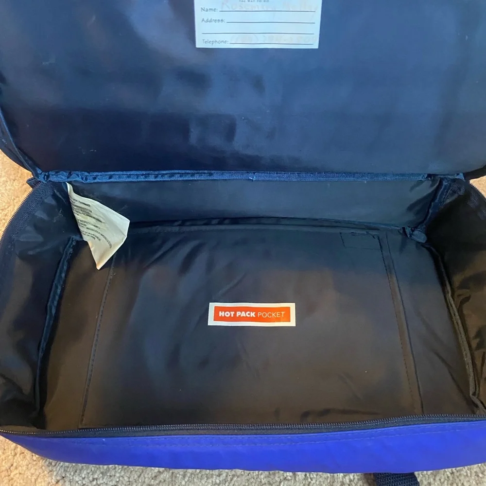 Vtg Pyrex Blue on the Go Carry Bag Hot and cold